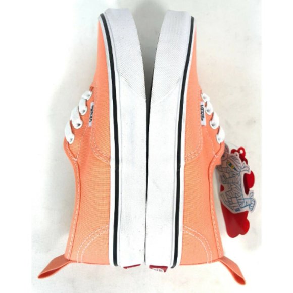 Vans Classic Bright Peach No Tie Elastic Lace Slip-On Sneakers Size 2.5 Kids - Picture 6 of 10